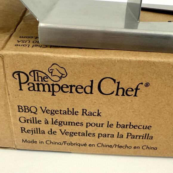 Pampered Chef BBQ Vegetable Rack #2712 Grill Potatoes Veggies & More New - Picture 2 of 11